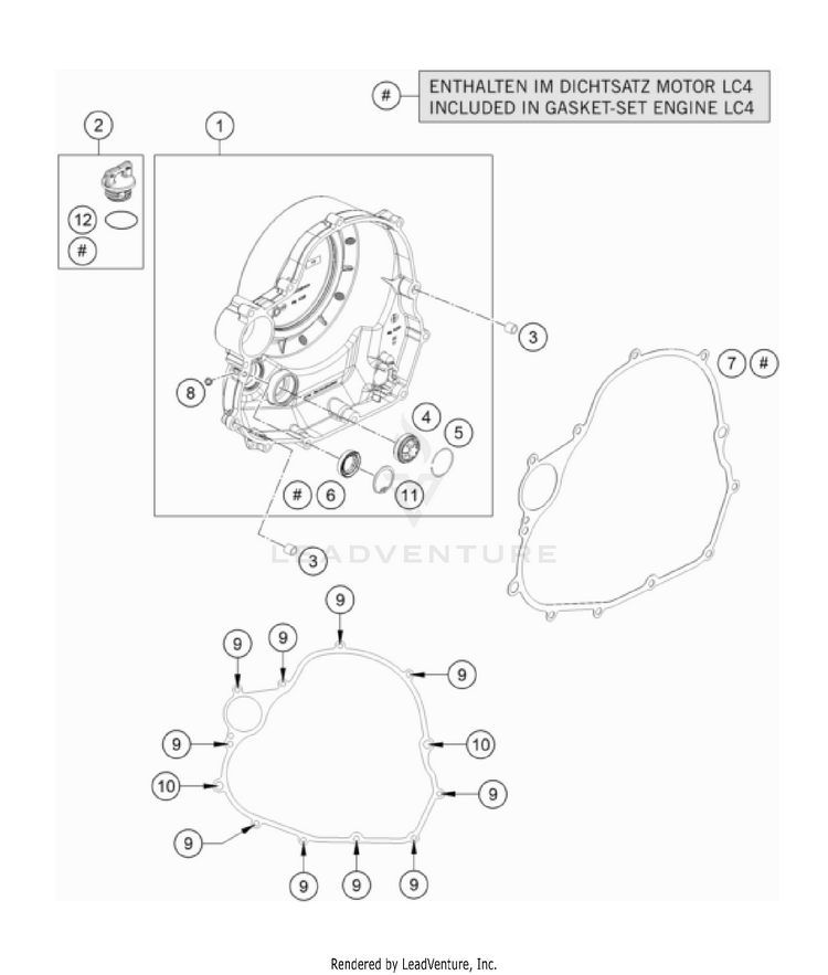 Clutch Cover 701 FE/FS US Engine - 2022 Schematic