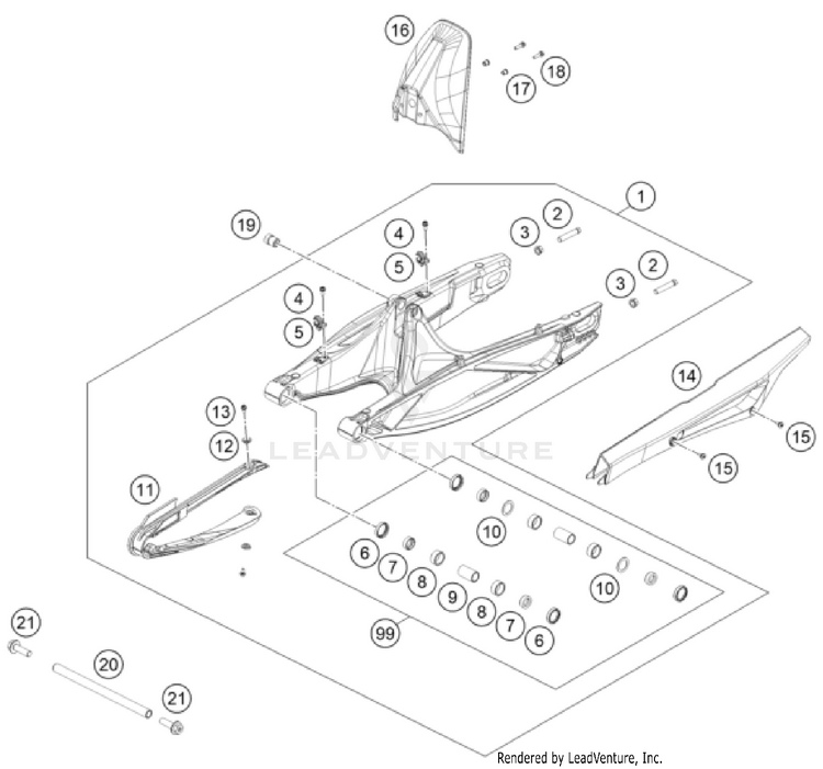 Swing Arm VITPILEN 801 - col.2 CHASSIS - 2025 Schematic
