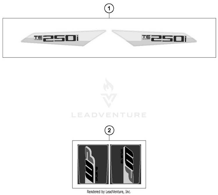 Decal TE 250i CHASSIS - 2019 Schematic