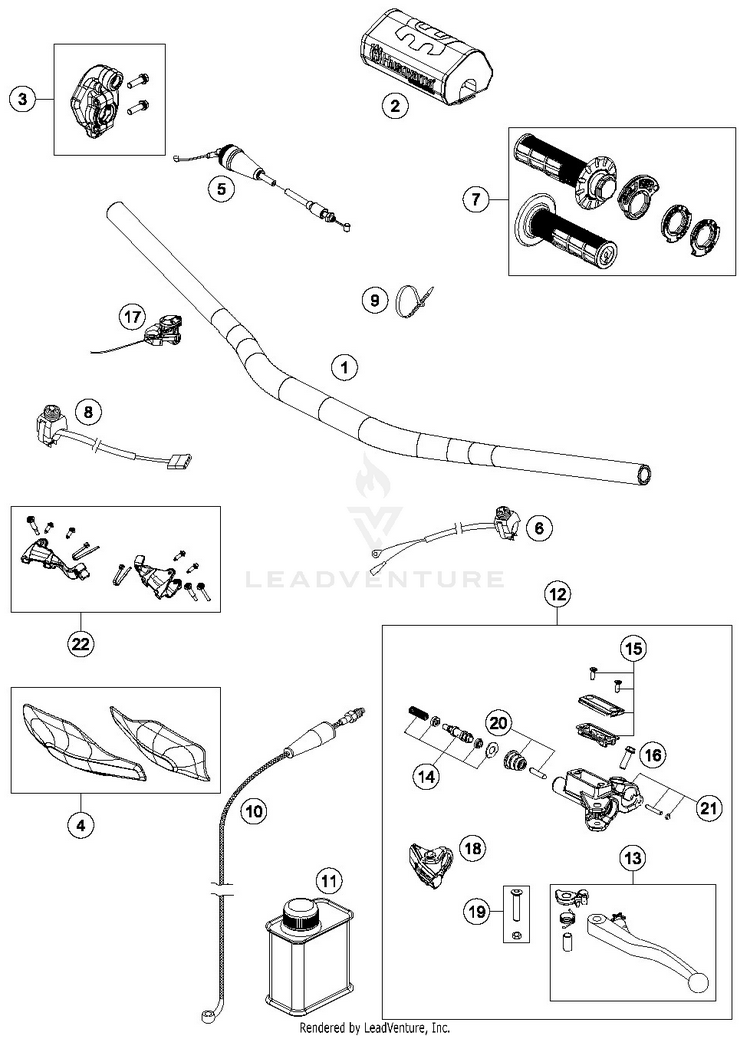 Handlebar, Controls TX 300 CHASSIS - 2019 Schematic
