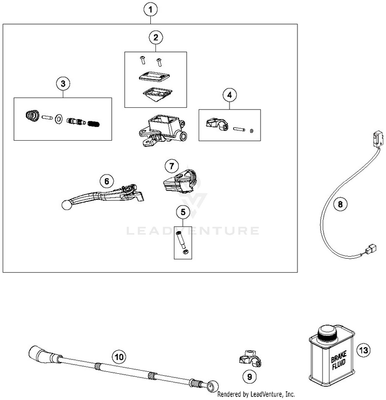 Front Brake Control FE 501 CHASSIS - 2019 Schematic