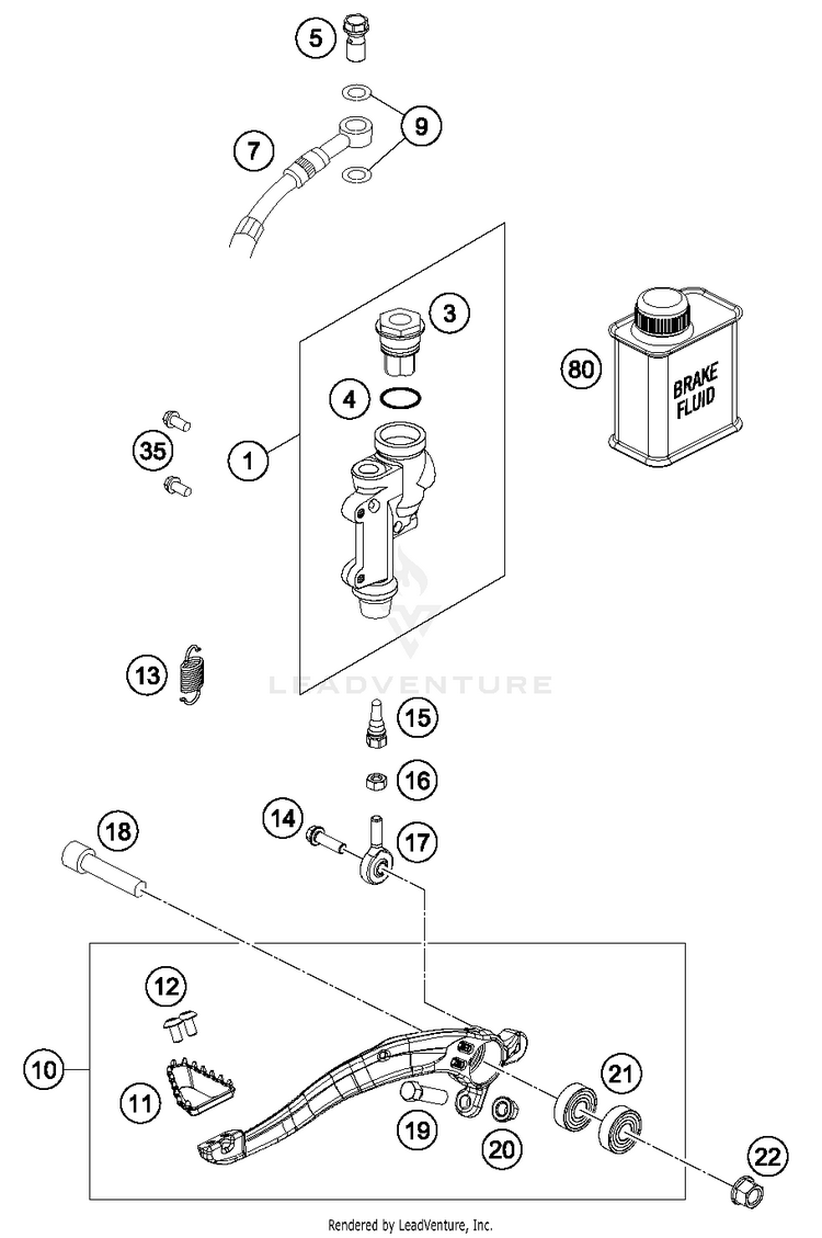 Rear Brake Control FC 250 CHASSIS - 2016 Schematic