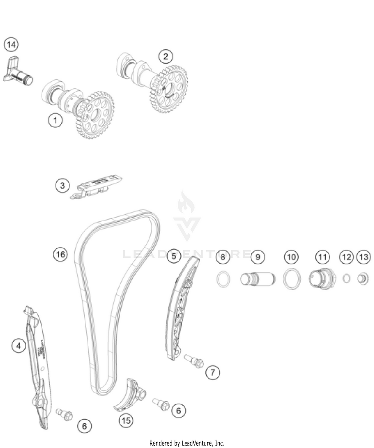 Timing Drive FC 250 Engine - 2023 Schematic