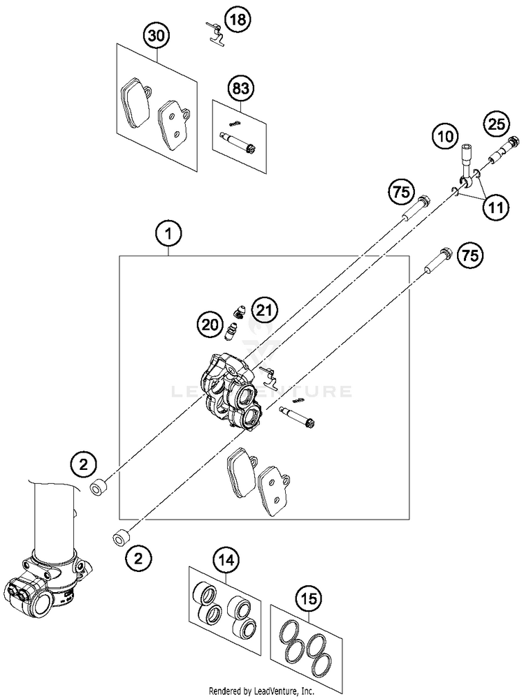 Brake Caliper Front TC 85 17 14 CHASSIS - 2018 Schematic