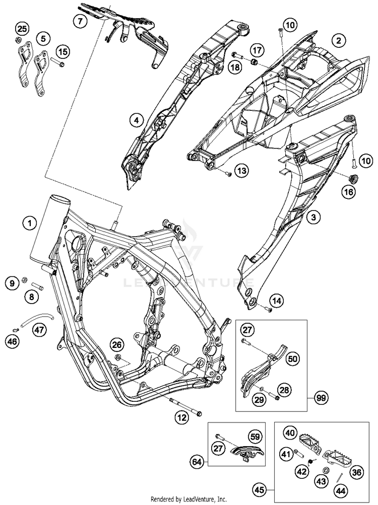 Frame TC 125 CHASSIS - 2015 Schematic