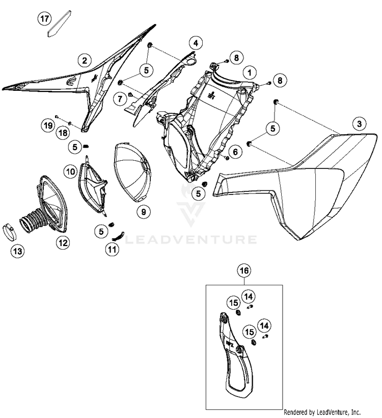 Air Filter FC 250 CHASSIS - 2017 Schematic