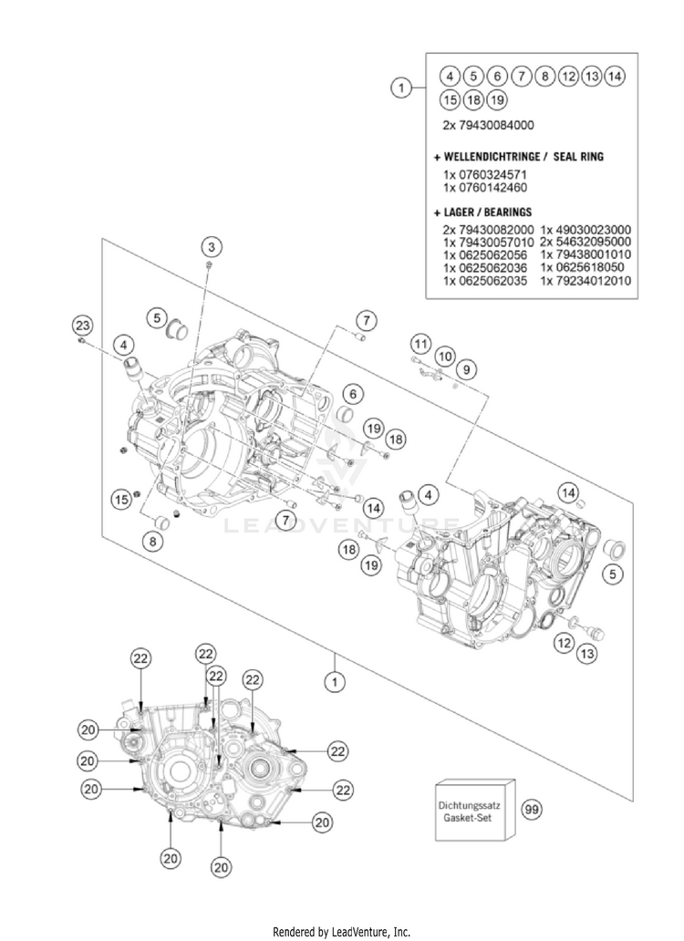 Engine Case FE 501 USA Engine - 2022 Schematic