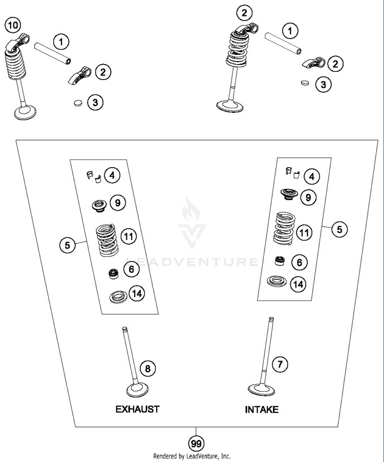 Valve Drive FX 350 ENGINE - 2019 Schematic
