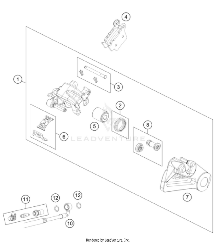 Rear Brake Caliper Schematic