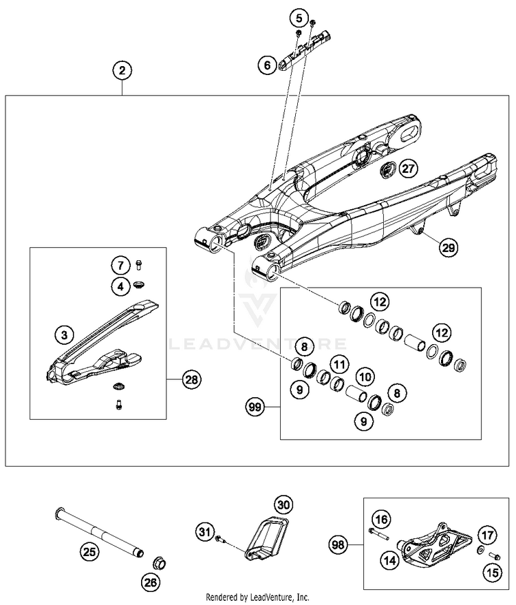 Swing Arm FS 450 CHASSIS - 2018 Schematic