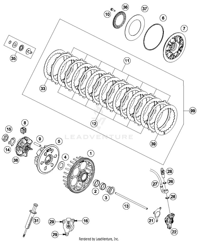 Clutch FC 450 ENGINE - 2018 Schematic