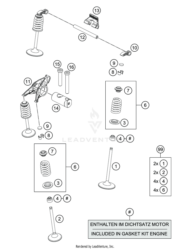 Valve Drive 701 SUPERMOTO ENGINE - 2019 Schematic
