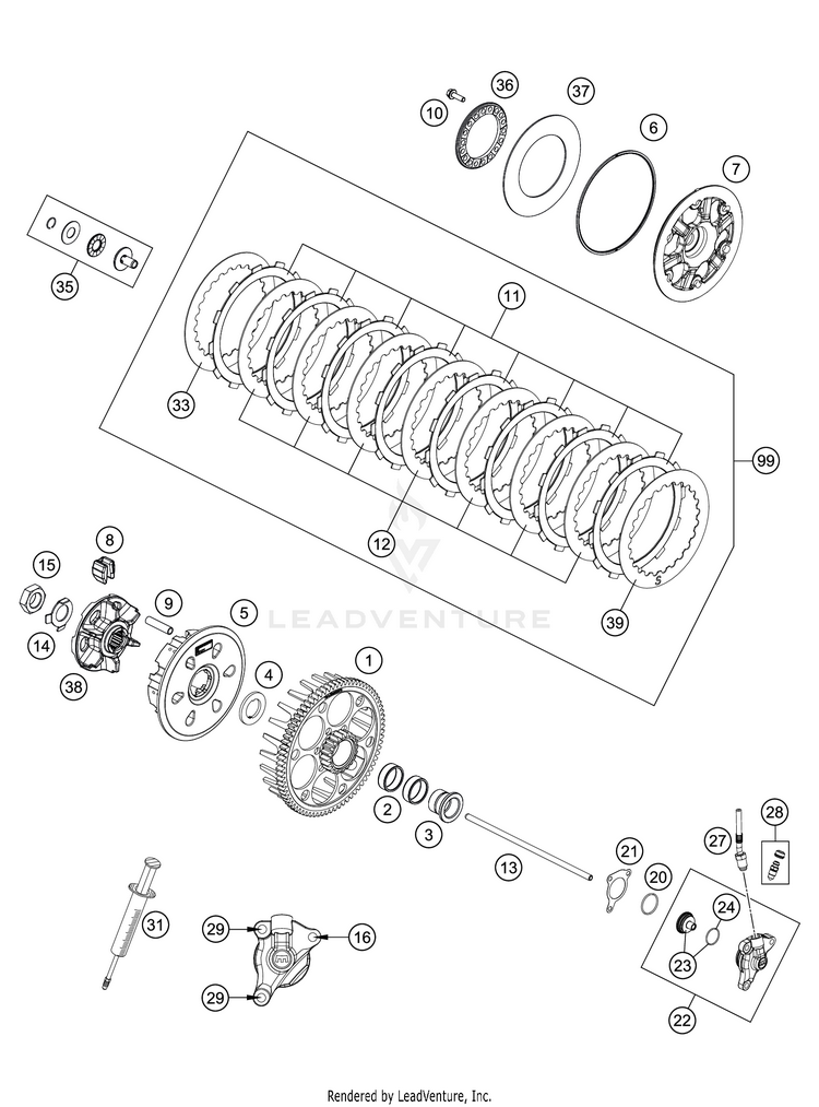 Clutch FE 501s Engine - 2021 Schematic