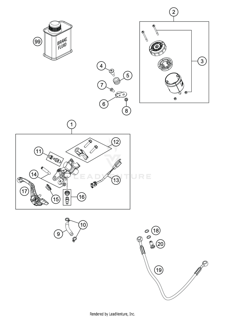 Front Brake Control VITPILEN 701 CHASSIS - 2020 Schematic