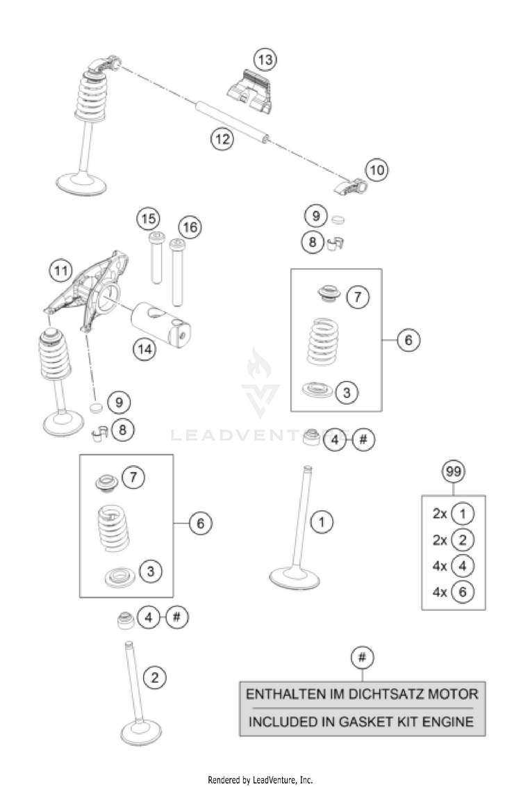 Valve Drive 701 FE/FS US Engine - 2022 Schematic
