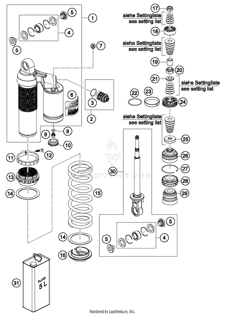 Shock Absorber Disassembled TC 85 CHASSIS - 2016 Schematic