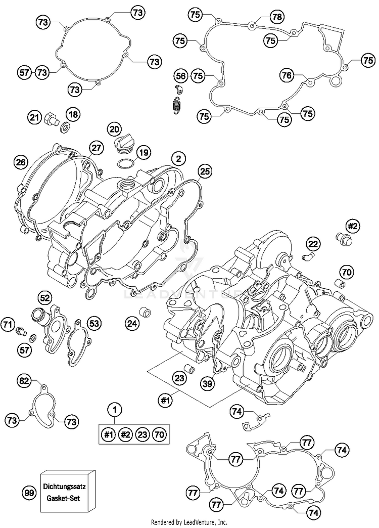Engine Case TC 85 ENGINE - 2017 Schematic