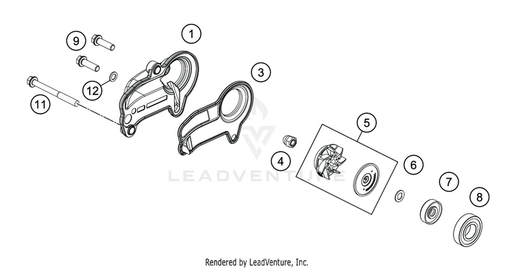 Water Pump TC 250 ENGINE - 2020 Schematic