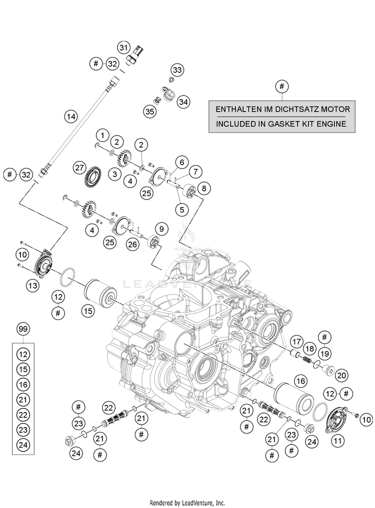 Lubricating System 701 FE/FS US ENGINE - 2021 Schematic