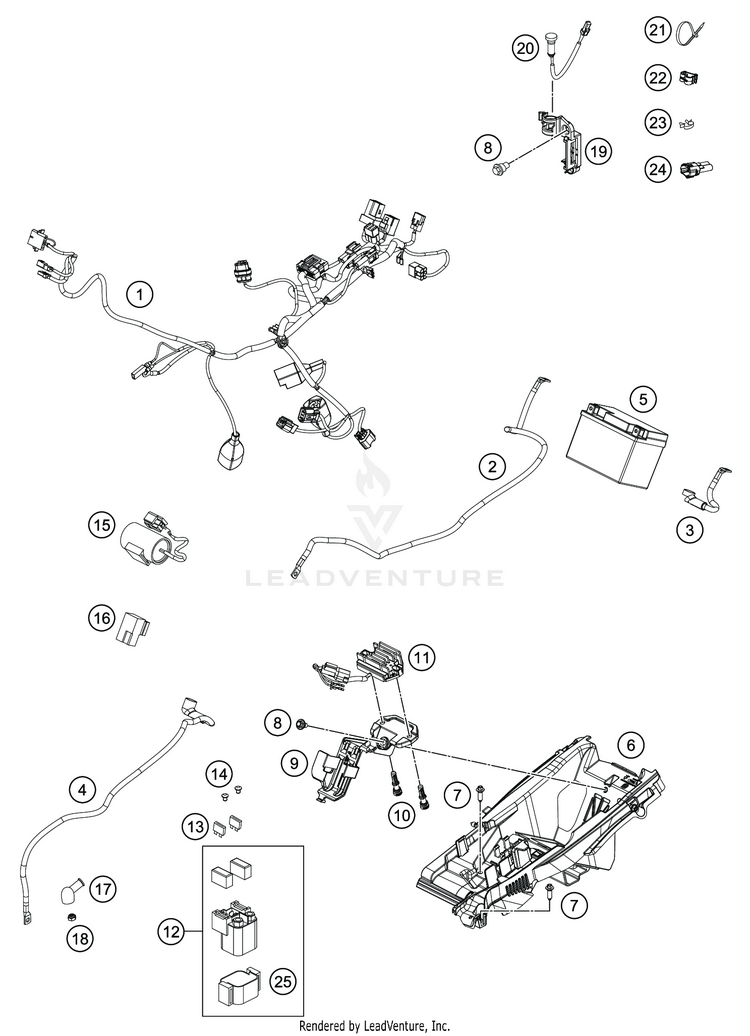 Wiring Harness FC 450 CHASSIS - 2020 Schematic