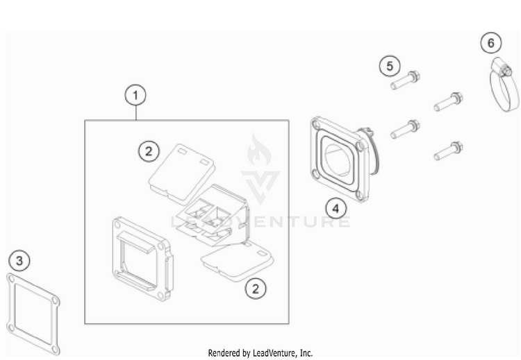 Reed Valve Case TC 85 ENGINE - 2024 Schematic
