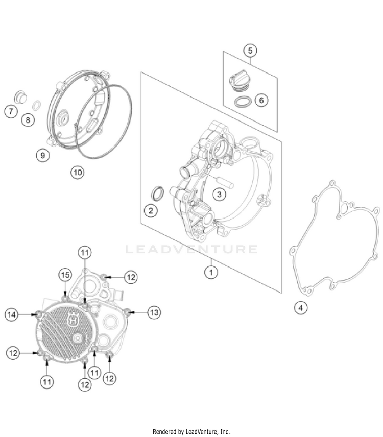 Clutch Cover TC 50 ENGINE - 2024 Schematic
