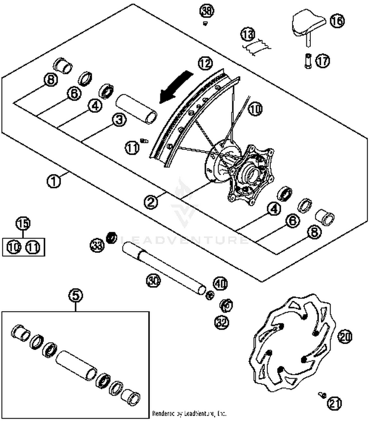 Front Wheel FC 350 CHASSIS - 2014 Schematic