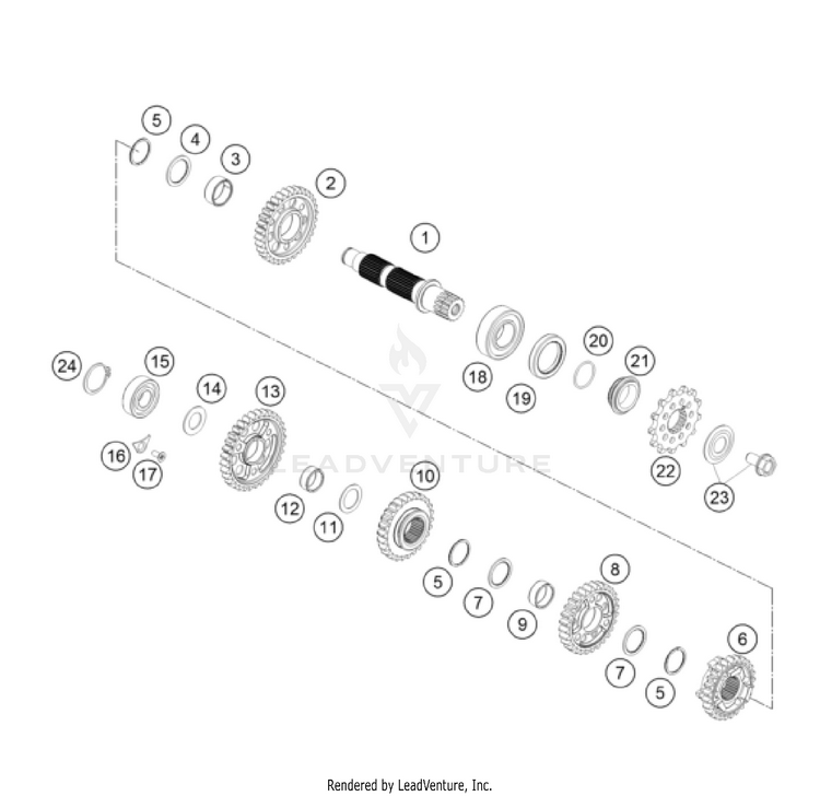 Transmission Ii - Countershaft FC 250 Rockstar Ed. Engine - 2022 Schematic