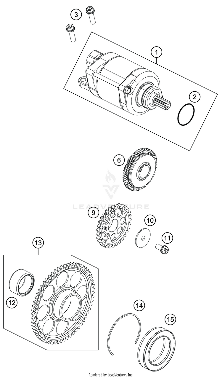 Electric Starter FE 350s Engine - 2021 Schematic