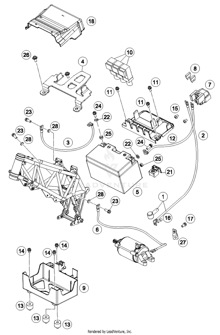 Battery 701 ENDURO CHASSIS - 2016 Schematic