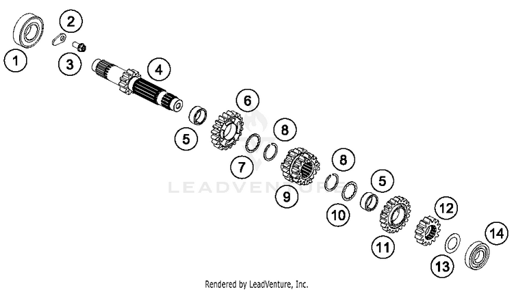Transmission I - Main Shaft TC 85 ENGINE - 2018 Schematic