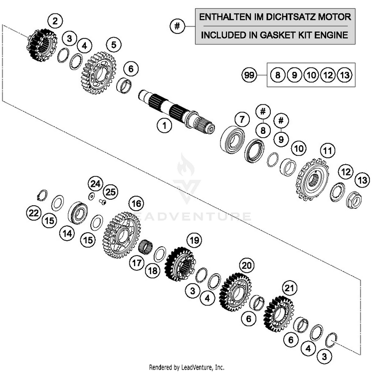 Transmission Ii - Countershaft Schematic