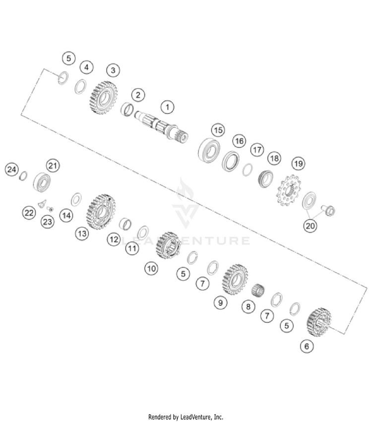 Transmission Ii - Countershaft TC 250 ENGINE - 2025 Schematic