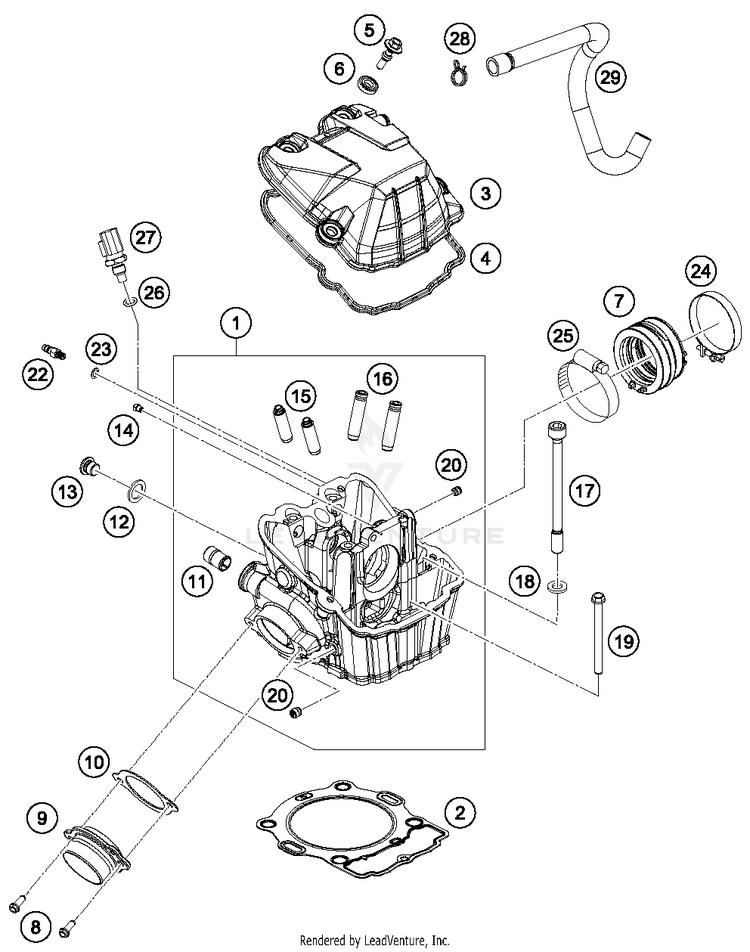 Cylinder Head FE 501S ENGINE - 2015 Schematic