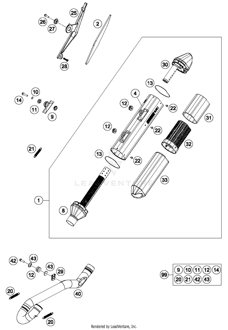 Exhaust System FE 501S CHASSIS - 2016 Schematic