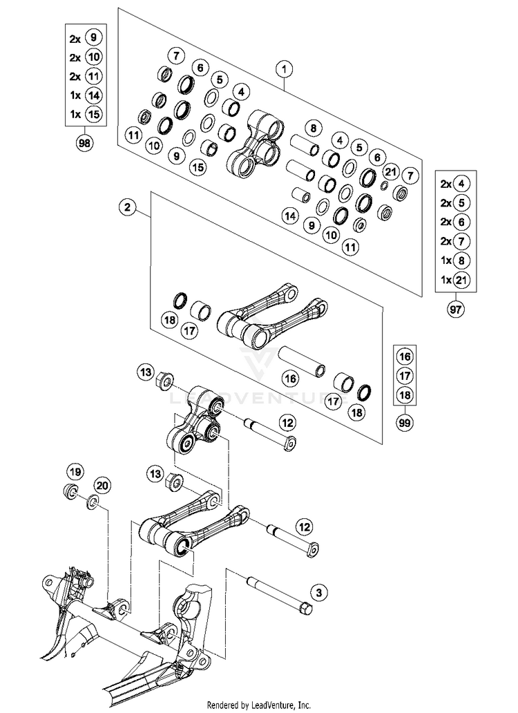 Pro Lever Linking FE 350S CHASSIS - 2016 Schematic