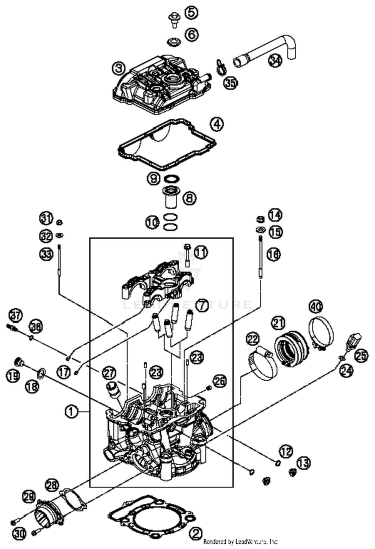 Cylinder Head FE 350S ENGINE - 2015 Schematic