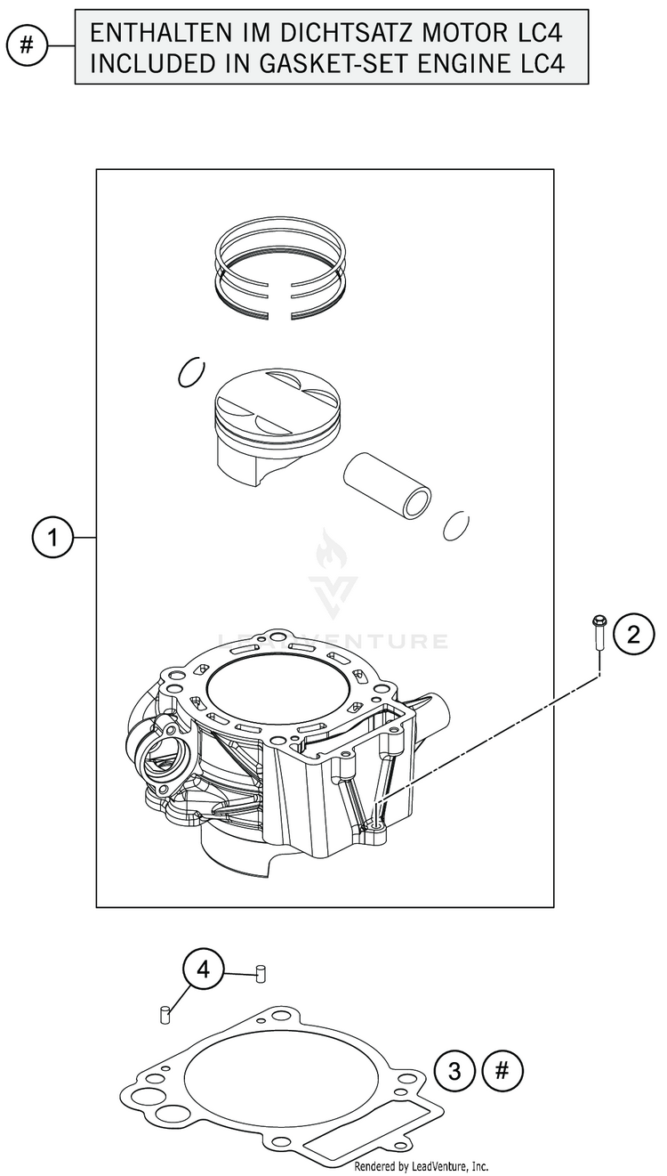 Cylinder 701 ENDURO ENGINE - 2019 Schematic