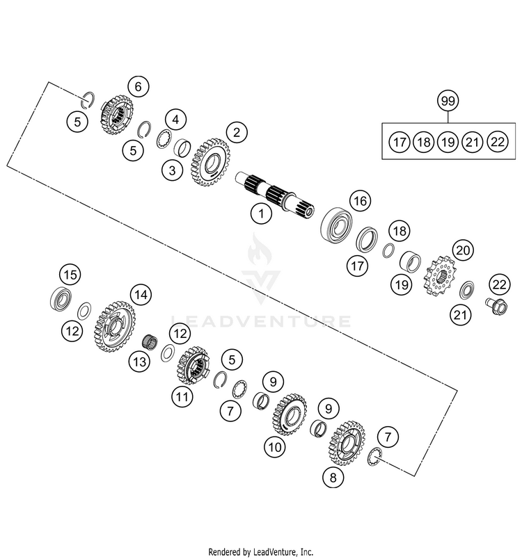 Transmission Ii - Countershaft Schematic