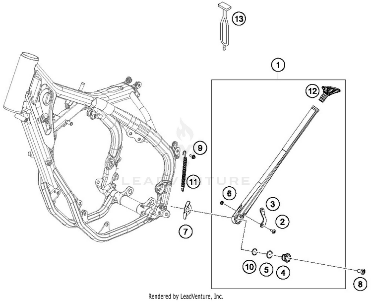 Side / Center Stand TE 250i CHASSIS - 2019 Schematic