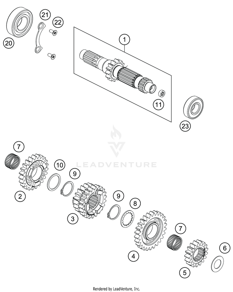 Transmission I - Main Shaft FE 501s ENGINE - 2020 Schematic
