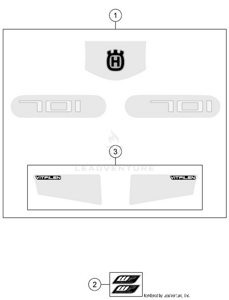 Decal 701 VITPILEN CHASSIS - 2018 Schematic