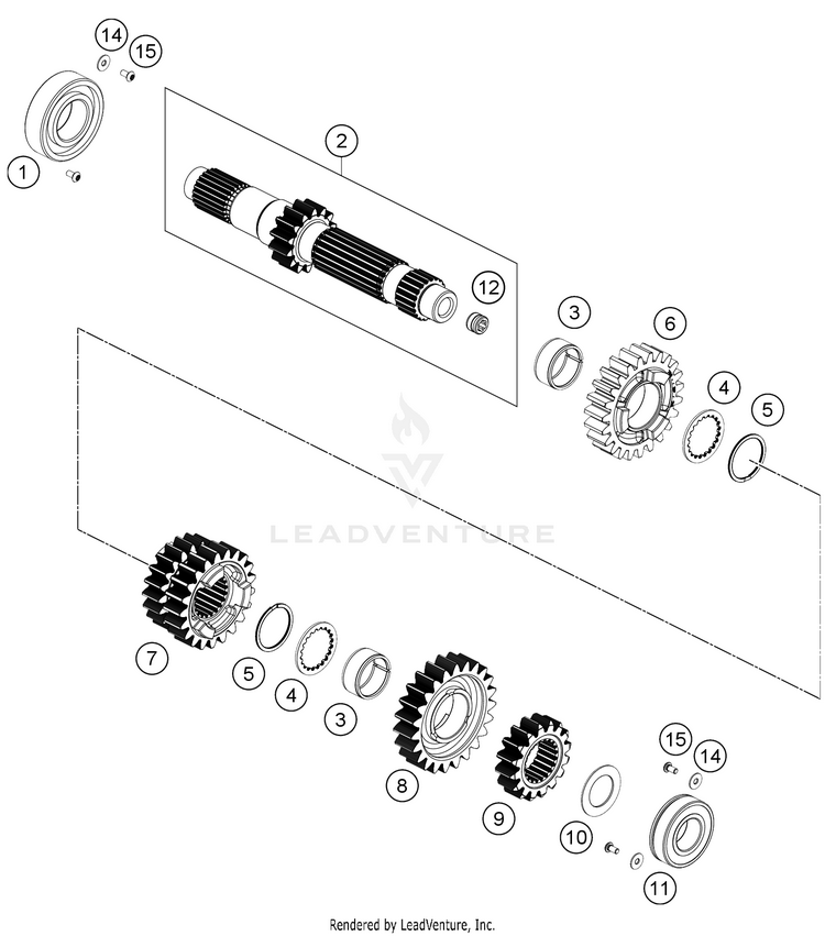 Transmission I - Main Shaft 701 FE/FS US ENGINE - 2021 Schematic