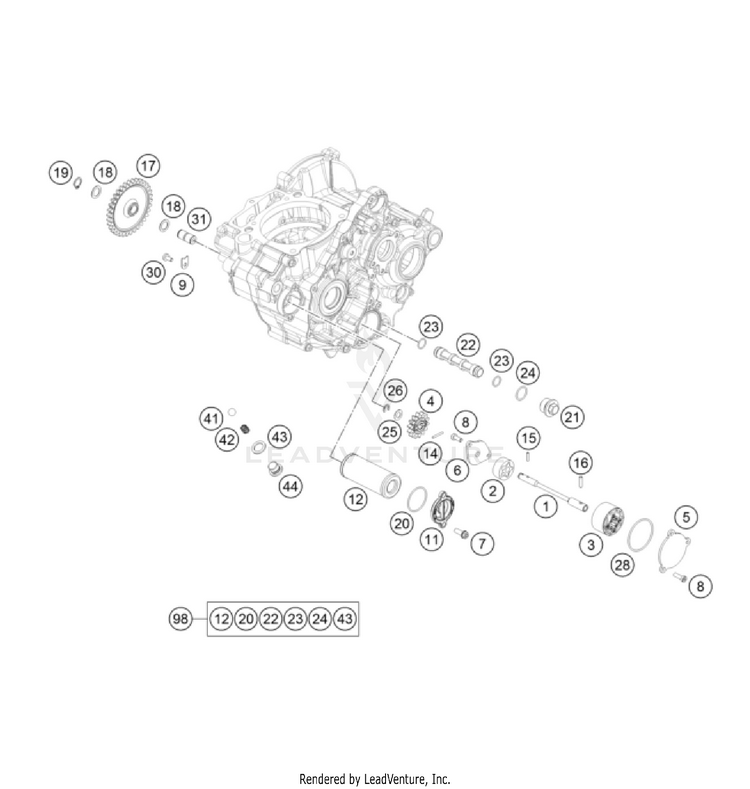 Lubricating System FX 350 Engine - 2022 Schematic