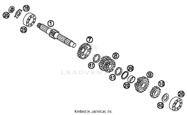 Transmission I - Main Shaft TC 85 ENGINE - 2017 Schematic