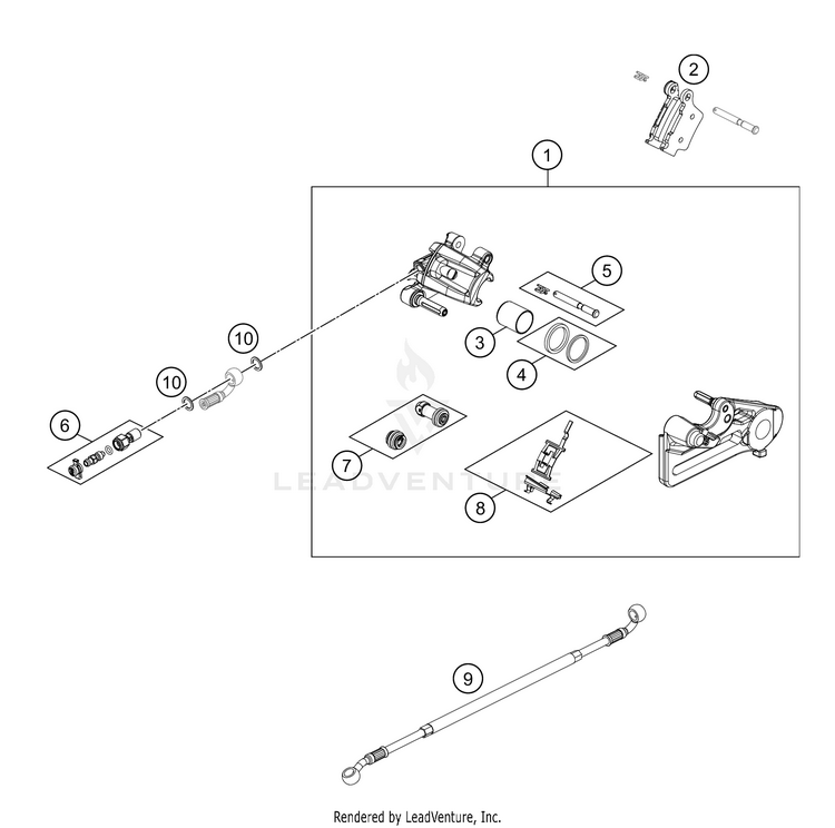 Rear Brake Caliper FE 501s CHASSIS - 2021 Schematic