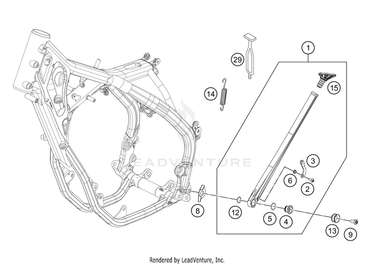 Side / Center Stand FE 501s CHASSIS - 2021 Schematic