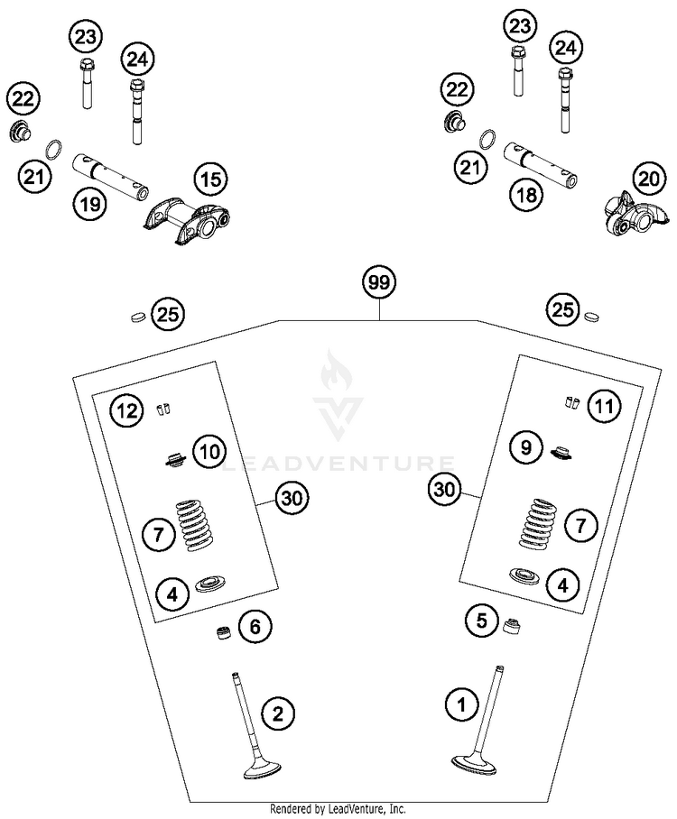 Valve Drive FE 501 ENGINE - 2018 Schematic