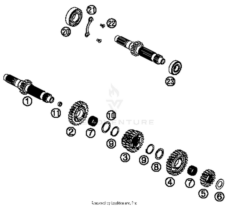 Transmission I - Main Shaft FE 501S ENGINE - 2015 Schematic