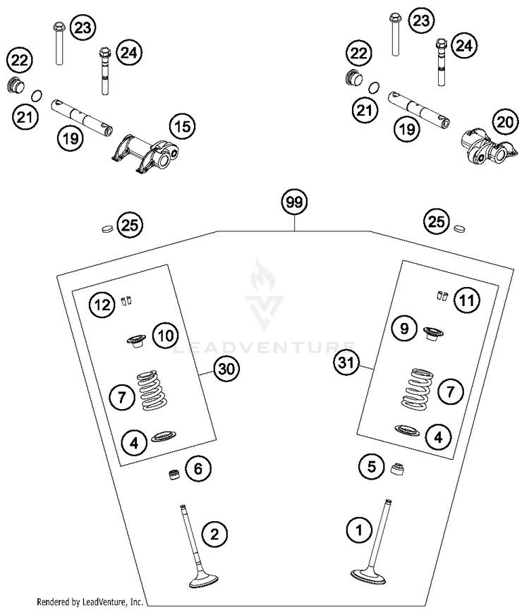 Valve Drive FE 501S ENGINE - 2015 Schematic